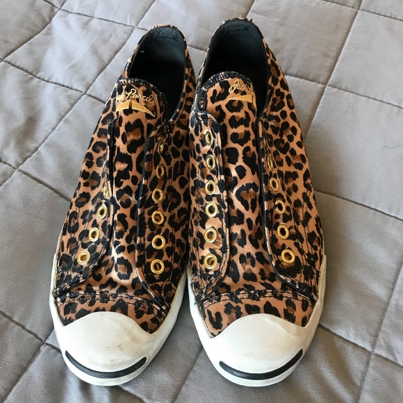 leopard converse slip on